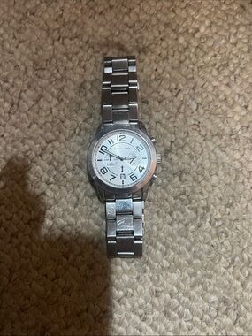 Michael Kors Silver Men's Chronograph Bracelet Watch